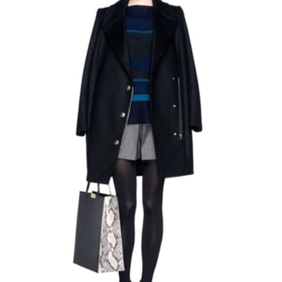 Vince Wool Cashmere Striped Boat Neck Long Sleeve Blue Gray Sweater Size S - Picture 6 of 16